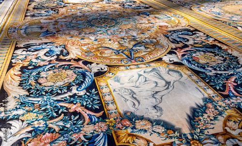 Woven carpet for french king Louis XIV, Paris, France