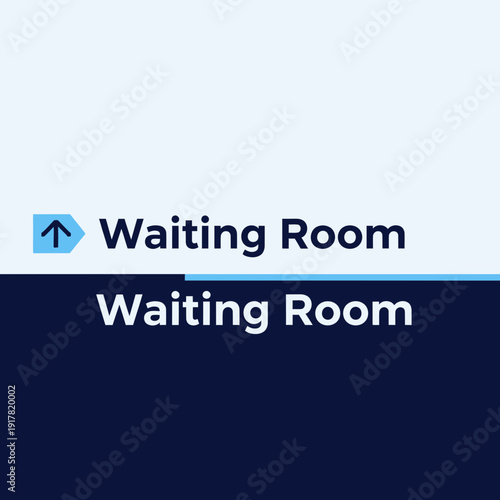 Directional Signage Demonstrating Waiting Room Guidance for Simplified Navigation