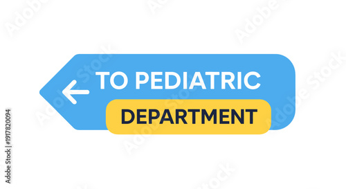 Directional Signage Highlighting The Pediatric Department, Indicating Location Pathway