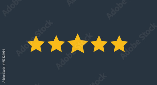 Five Yellow Stars in a Row.