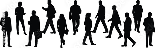 Black silhouettes of a cheering crowd with raised hands, people celebrating at a concert or sports event on white background (20 words)