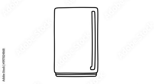 Simple Line Drawing of a Fridge.
