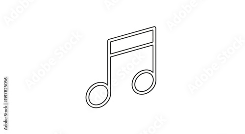 Simple Black Eighth Note Music Symbol 1.