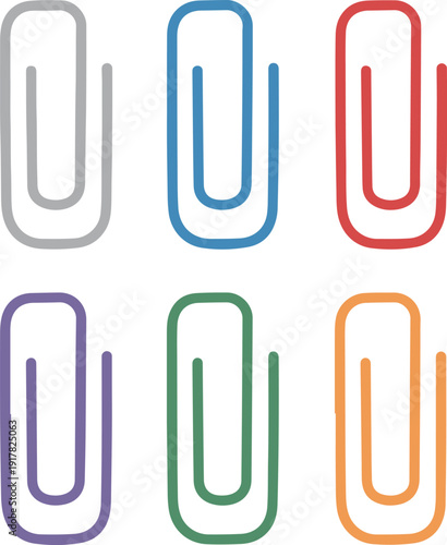 paper clips on white background