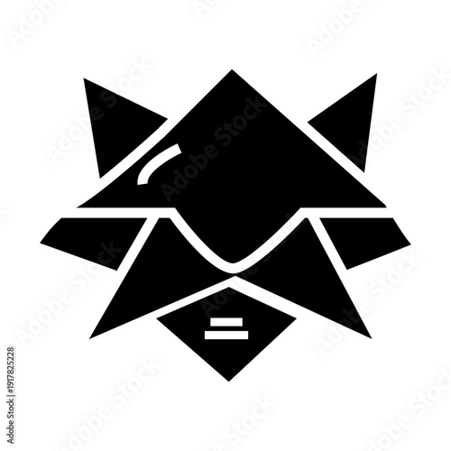 Free Download vector illustration of a origami glyph icon - GFXLoad