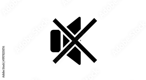 Mute or Silence Audio Symbol Icon.