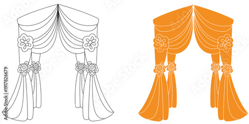 Traditional sehra designs vector set, isolated on white background, illustration for ranked cultural graphics, festive decorations, wedding motifs, heritage design visuals, celebratory patterns