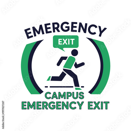 Emergency Exit Sign: A Bold Emblem for Swift Evacuation During Campus Emergencies