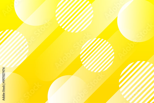 黄色のグラデーションが映えるポップな抽象幾何学背景イラスト