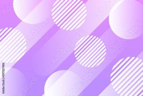 紫のグラデーションが映えるポップな抽象幾何学背景イラスト