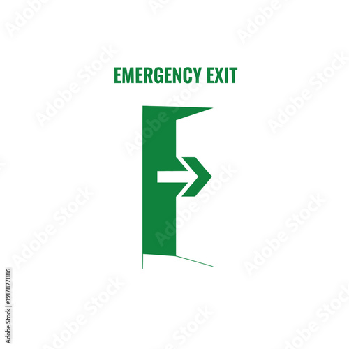 Emergency Exit Sign Illustrating Safety And Direction For Building Evacuation Protocols