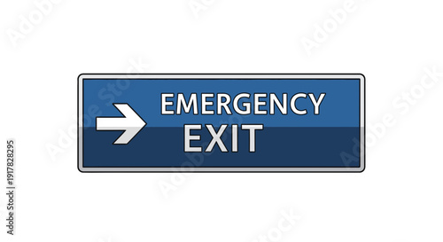 Emergency Exit Sign Indicating Directional Guidance For Evacuation and Safety Protocols