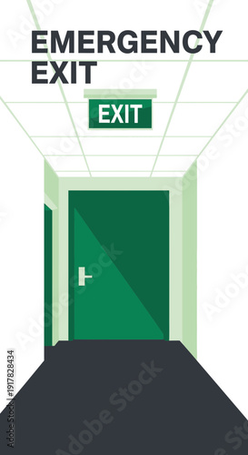 Emergency Exit Sign: Pathway Visualization Through Architecture and Safety Protocols