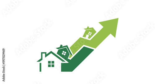 Green Arrow Graph with Houses Increasing.