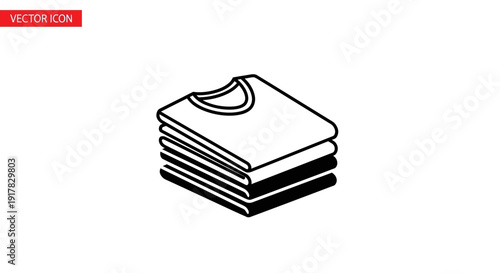 Stack of T Shirts Illustration.