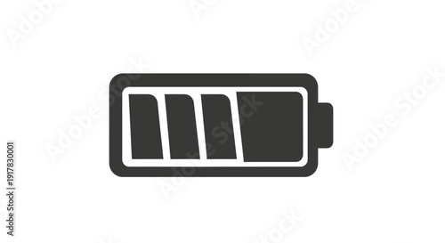 Battery Icon with Partial Charge Level.