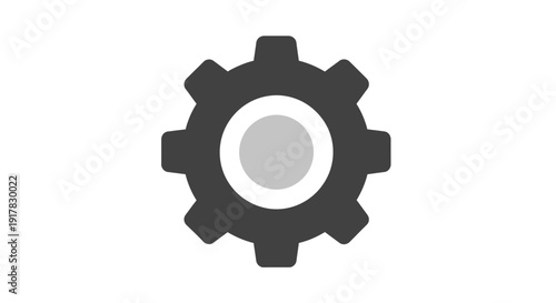 Black Gear Icon with White Center.