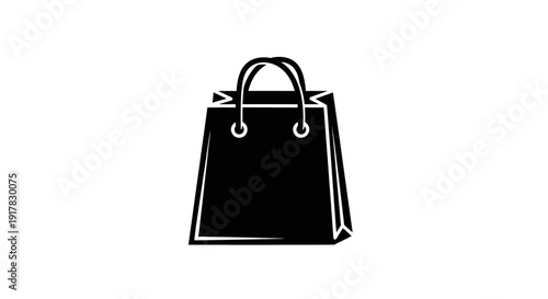 Black Handbag with Silver Handles.