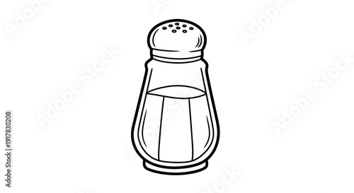 Salt Shaker Illustration on White Background.