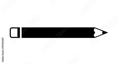 Black Pencil with Sharp Pointed Tip.