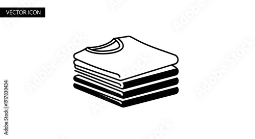Stack of Folded T Shirts Illustration.