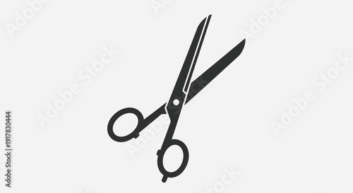 Black Scissors with Open Blades 1.