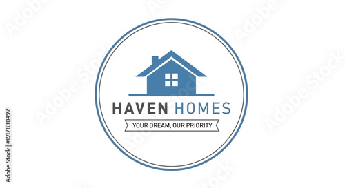 Haven Homes Logo Design with House.