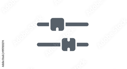 Gray Plastic Cable Ties on White.