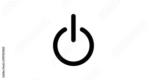 Power Button Icon Simple Design.