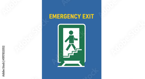 Emergency Exit Sign: Safety Indicator, Directional Icon, Secure Pathway, Evacuation Route