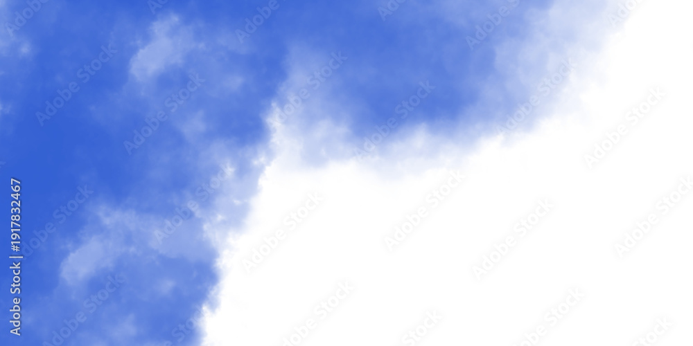 Obraz premium Blue cloudy sky with white clouds on a sunny day outside isolated on transparent background