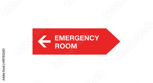 Emergency Room Directional Sign: Guiding Patients to Critical Healthcare Services