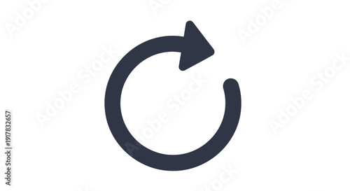 Black Circular Arrow Icon Reload Refresh.