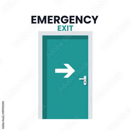 Essential Emergency Exit Door Sign Indicating Safety and Escape Route for Immediate Assistance