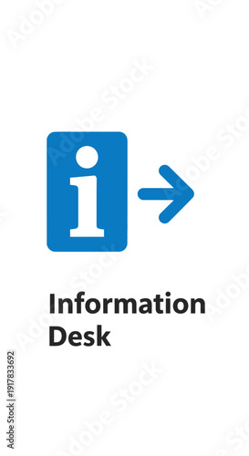 Essential Guidance Symbol: Directional Information Icon Indicating Accessible Assistance and Support