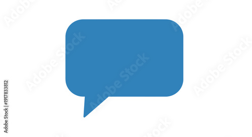 Blue Speech Bubble Icon Symbol.