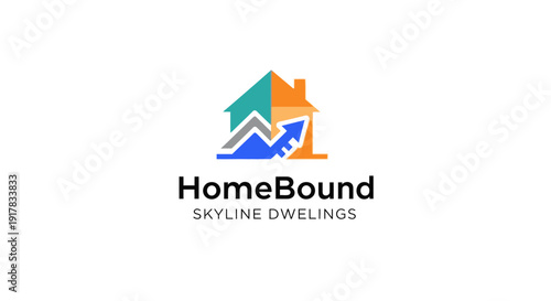 Colorful HomeBound Skylines Logo Design.