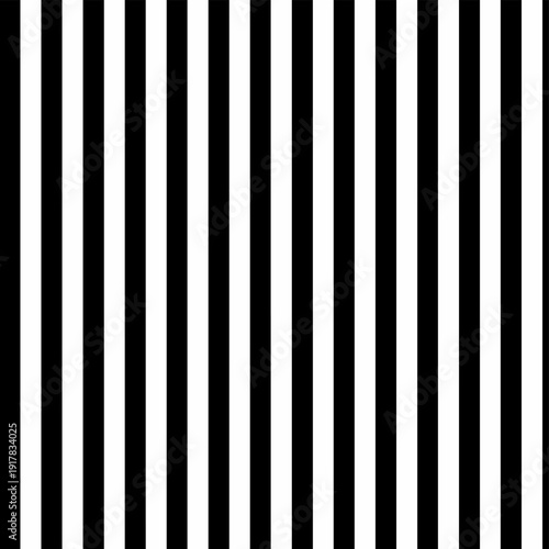 Black and white vertical stripes seamless pattern. Minimal geometric background with repeating lines texture for modern design and print.