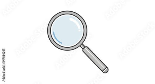 Simple Line Drawing of a Magnifying Glass 3.