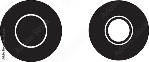 Circle sunglasses vector illustration empty and double rimmed frames