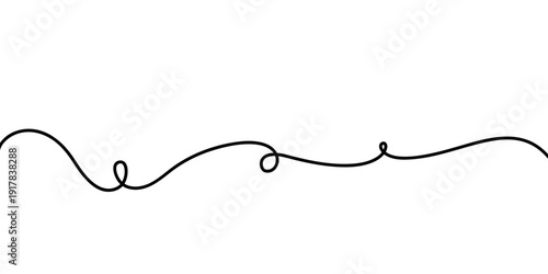 Wavy line with flowing curves. Continuous line doodles form wavy patterns. Curves create abstract backgrounds with flowing squiggles and organic tangles minimalist design. Abstract wavy line pattern