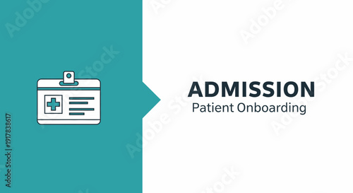 Hospital Admission And Patient Onboarding Process Illustrated With Icon And Text