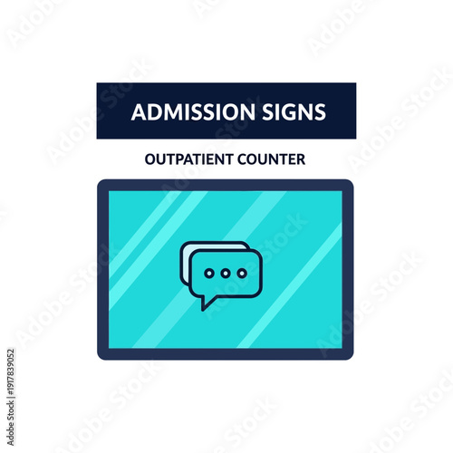 Hospital Admissions System Interface: Informative Outpatient Counter and Communication Icon
