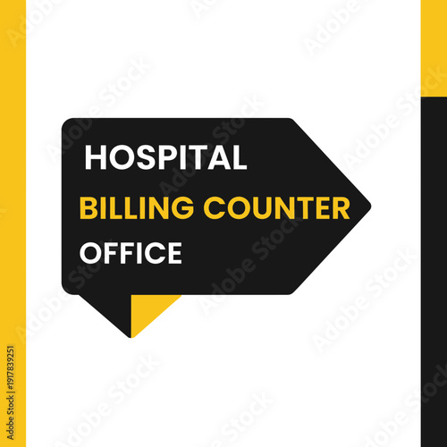 Hospital Billing Office Signage Modern Design Healthcare Services Information, Medical Billing