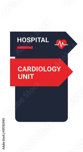 Hospital Cardiology Unit Signage: Navigation for Healthcare Services and Patient Care Guidance