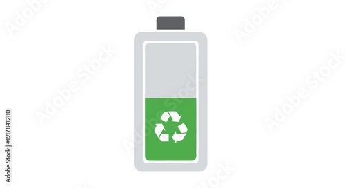 Recyclable Battery Icon.