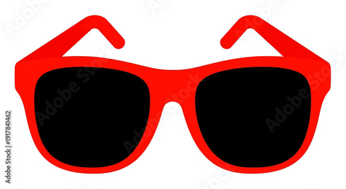Red Sunglasses Isolated.