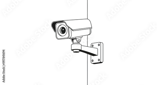 Security Camera on Wall.