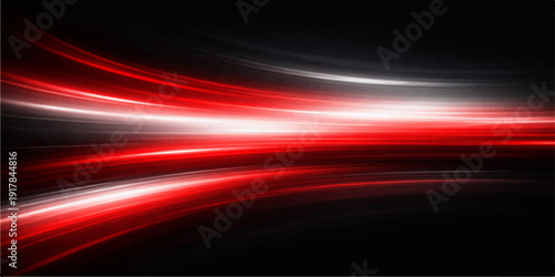 An abstract red and black wave background features a glowing texture of light and motion with bright purple lines and energy patterns in a blurred illustration design