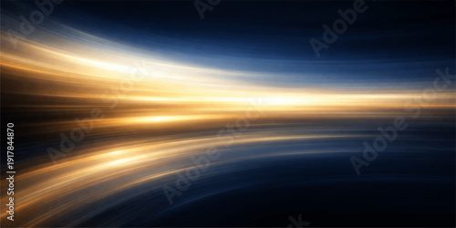 A beautiful orange sunset glows over the peaceful sea as dramatic clouds and sunlight paint the horizon with red and yellow colors during dusk